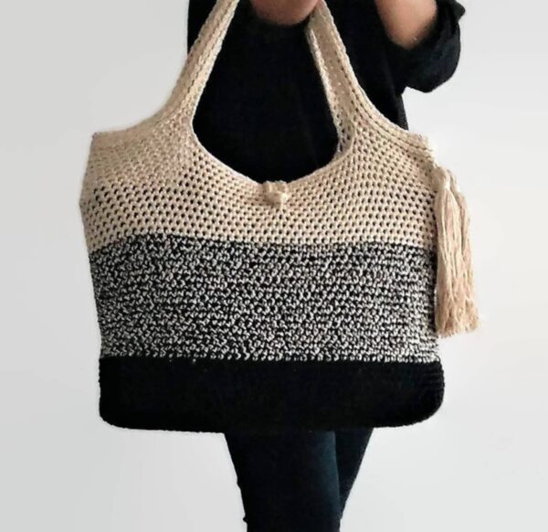 CROCHET PATTERN Crochet Bag Pattern Tote Pattern crochet purse woman bag, shopping bag, summer bag beach bag, handbag, crochet shoulder bag - Image 3