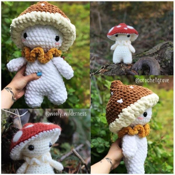 Quinn the little mushroom - critter stitch crochet pattern / amigurumi